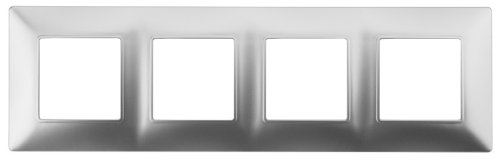 Рамка универсальная Эра Elegance 4-м. алюминий картинка